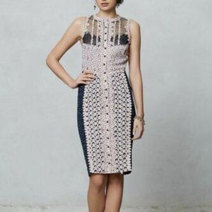 Beguile by Byron Lars Anthropologie Lasercut Sheath Dress